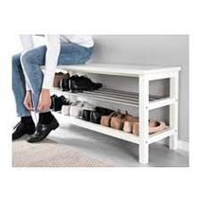 Tjusig Banc Avec Rangement Chaussures Blanc 108x50 Cm Banc Avec Rangement Chaussures Banc De Rangement Rangement Chaussures