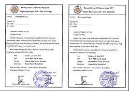 Surat undangan dengan tujuan rapat karang taruna merupakan salah satu surat resmi, karena pada surat undangan rapat terdapat ada kepala su. Doc Contoh Surat Undangan Rapat Rutin Karang Taruna Docx Cute766