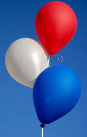 Balloons Blue Balloons Red White Blue Red And White