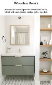 Wooden Doors Real Wood Doors Are Perfect If You Live In A Period Property Or Maybe Just Want To Ad Ikea Vanity Guest Bathroom Design Bathroom Interior Design