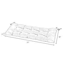 Greendale Home Fashions Solid Sunbeam Rectangle Outdoor Bench Cushion Oc5812 Sunbeam The Home Depot