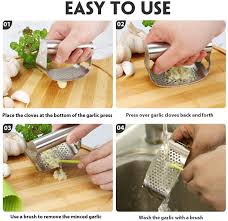 Maybe you would like to learn more about one of these? Buy Favia Garlic Press Rocker Stainless Steel With Silicone Garlic Peeler Tube Set With Beer Opener Cleaning Brush Bpa Free Dishwasher Safe Cool Kitchen Gadgets Super Rocker Online In Indonesia B089w1gvy1
