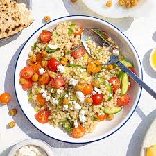 Peel second orange, and chop. Couscous Salad With Crispy Chickpeas Tomatoes And Cucumbers Misfits Market Blog