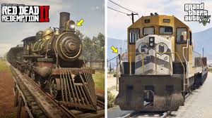 Gta 5 Train Vs Rdr 2 Train Can You Stop The Train Gta 5 Vs Rdr 2 Grand Theft Auto Series Gta 5 Rdr 2