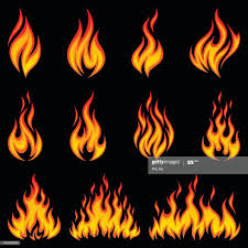 A Set Of Various Fire Icons Fire Icons Fire Drawing Flame Art