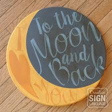 I Love You To The Moon And Back Round Wood Sign Plaque Etsy Round Wood Sign Crafts Wood Crafts