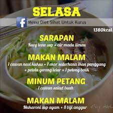 Soalnya ibu cukup nutrishake, tempe garit 2 potong dan semangkuk sup sayur. Viral Oh Viral Idea Menu Diet Kiraa Kalori 7 Hari Facebook