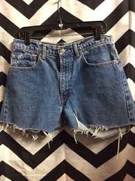 Classic Levis Denim Shorts Cut Off 505 Dark Wash Boardwalk Vintage