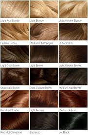 Hair Colour Chart More Natural Hairstyles Clairol Hair
