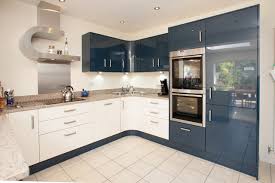 When we decorate our kitchen room, kitchen cabinet is regarded as an important part. Modern Blue And White Acrylic Kitchen Modern Kitchen Other By Chris Sharp Cabinets Houzz
