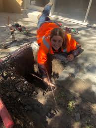 Professional plumber at work