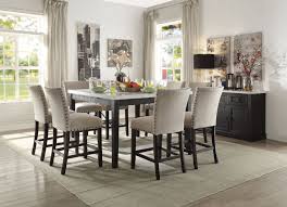 White counter height table with chairs. Nolan White Marble Top Counter Height Dining Table