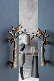 Set Of 2 Beautiful Brass Parrot Door Handles Beautiful Brass Parrot Door Handle Gold Homeware Design Int Door Handles Brass Door Handles Art Deco Door