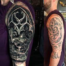 Cover Up Tattoo By Seb Limited Availability At Redemption Tattoo Studio Black Tattoo Cover Up Tattoo Sleeve Cover Up Cover Up Tattoos