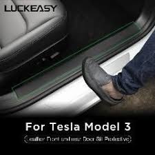 18 Indirim Luceasy Araba Deri On Ve Arka Kapi Esigi Koruyucu Tesla Modeli 3 2017 2019 Gizli Koruma 4 Adet Takim Gizlikoruma Sunideri Araba Deri Korse