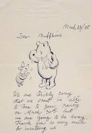 Winnie the pooh drawings : Winnie The Pooh Letter Expected To Fetch 4k At Auction Bbc News