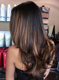 Brown dark brown black hair with blonde sandy ashe caramel balayage ombré highlights for all hair types. Picture Of Straight Black Hair With Rich Caramel Highlights