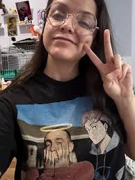 Everything sucks and I'm depressed but taking a break from Rage and Sadness  to update that my Turbo Granny Okarun mask is DONE! Glow-in-the-dark teeth  and everything. Plus my glasses arrived yesterday