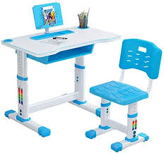 Sallymonday Height Adjustable Kids Desk And Chair Set Student Writing Desk For Studying Reading A In 2020 Desk And Chair Set Kids Desk Chair Childrens Desk And Chair