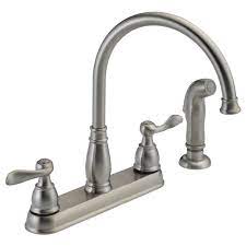 I went to home depot and they sell the entire faucet instead of just the head. Delta Windemere Two Handle Kitchen Faucet In Chrome 21996lf Walmart Com Walmart Com
