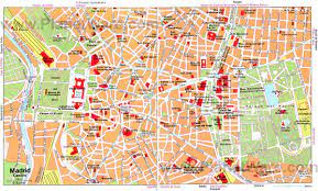 The map shows a city map of madrid with expressways, main roads and streets, zoom out to find the location of madrid barajas international airport (iata code: Madrid City Centre Map Madrid Spain City Center Map Spain