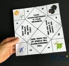 2 Free Star Wars Inspired Origami Fortune Tellers For Super Cool Fun Star Wars Activities Lego Star Wars Party Star Wars Crafts