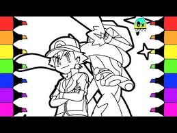 Free printable and downloadable pokemon coloring pages. Pokemon Coloring Pages Ash And Greninja Colouring Book Fun For Kids Youtube