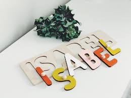 Choose gift wrap to make your puzzle be a real gift. Wooden Personalized Name Puzzle With Pegs Butterfly At Extra Etsy Montessori Toys Name Puzzle Toddler Boy Toys