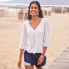 Check spelling or type a new query. Blouse Legere Crepon Et Dentelle Blancheporte