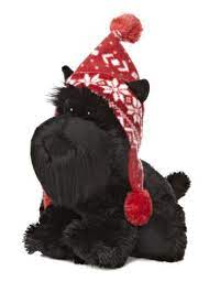 New Aurora Stuffed Plush Toy Scottie Dog Animal Bean Fill Black Scottish Terrier Scottish Terrier Puppy Scottie Dog Plush Stuffed Animals