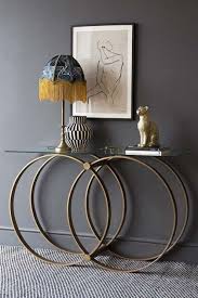 Multi Hooped Console Table Unique Console Table Eclectic Console Tables Console Table Decorating