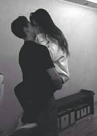 Black And White Kissing Aesthetic Pin On Cute