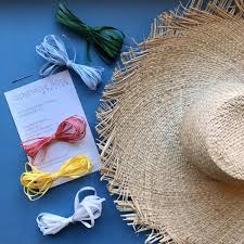 Diy kids straw hat painting design (ribbon colors as below * ). Diy Beret Straw Hat Headband Craft Kits Genevieve Rose Atelier