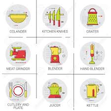Browse our full portfolio of kitchen accessories below. Cooking Utensils Kitchen Equipment Appliances Set Icon Vector Royalty Free Cliparts Vectors And Stock Illustration Image 71766296