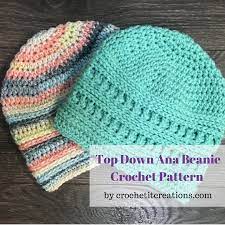 You can make this hat with a ribbed brim, as shown above, a front post brim, or a bonnet style brim with tassels! Top Down Ana Beanie Crochet Pattern Crochet It Creations