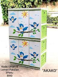 Lemari pakaian plastik akako susun 4 la2prp305.000: Lemari Plastik Akako 3 Pintu Lazada Indonesia