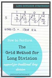 The Grid Method For Long Division Math Division Math Methods Fourth Grade Math