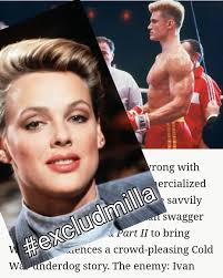 Not much left of Ludmilla in new director's cut #rocky4 What you guys think  of #excludmilla? Follow on: Instagram @realbrigittenielsen Twitter  @brigittenielsen