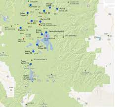 Yellowstone Backcountry Campsite Map Yellowstone National Park Campgrounds
