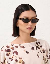 Les lunettes de soleil œil de chat Liv ZIMMERMANN havana en ligne