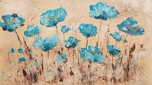 Easy Abstract Poppies Palette Knife Techniques Acrylic Painting Tutorial Live Step By Step Lesson Angel Abstract Painting Diy Flower Painting Painting Tutorial