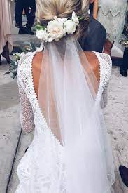 Wedding Hairstyles With Veil Chignon With Hair Piece And Veil Boho Wedding Dress Bridal Veil Weddi Wedding Wedding Hairstyles With Veil Grace Loves Lace