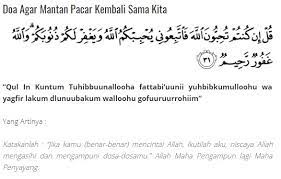 Ini lebih sulit diterima karena sepertinya ada harapan, tetapi begitu dia memberi tahu keputusan untuk tetap bersama pacarnya, lebih baik anda melupakannya saja. Doa Agar Mantan Minta Balikan Menurut Islam Nusagates