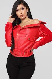 Here For A Good Time Moto Jacket Red Fashion Red Fashion Fashion Outfits