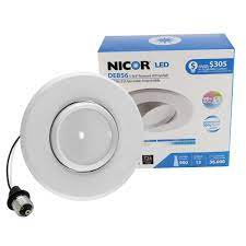 6 recessed lighting eyeball trim in black with for use with par 30 or r30 light bulbs in 6 line voltage recessed housings or slope ceiling housings in 7 colors. Nicor Dlr Series 6 In White 2700k Dimmable Led Retrofit Recessed Eyeball Trim Kit 94 Cri Deb56 20 120 2k Wh The Home Depot