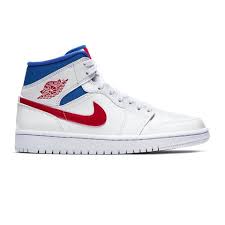 Air jordan mid 1 nouvelle. Air Jordan 1 Mid Jordan Blanc Bleu Rouge 42 Male From Courir On 21 Buttons