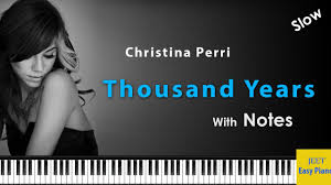 Although the verse is a bit more complex, it's not too difficult. Easy Piano Songs For Beginners Christina Perri Thousand Years Youtube