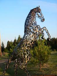 Large Life Sized Sculptures Horseshoe Art Horse Art Horse Sculpture