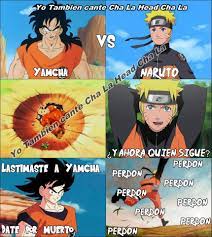 Anime definition, a genre of film and television animation created in or influenced by the traditional style of japanese 2d animation and characterized by highly stylized, colorful art, fantastic settings, and mature themes. Naruto Vs Goku Memes Home Facebook