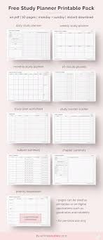 Free infant, toddler, and preschool daily reports templates. Emma S Studyblr Free Study Planning Printable Pages Here Are